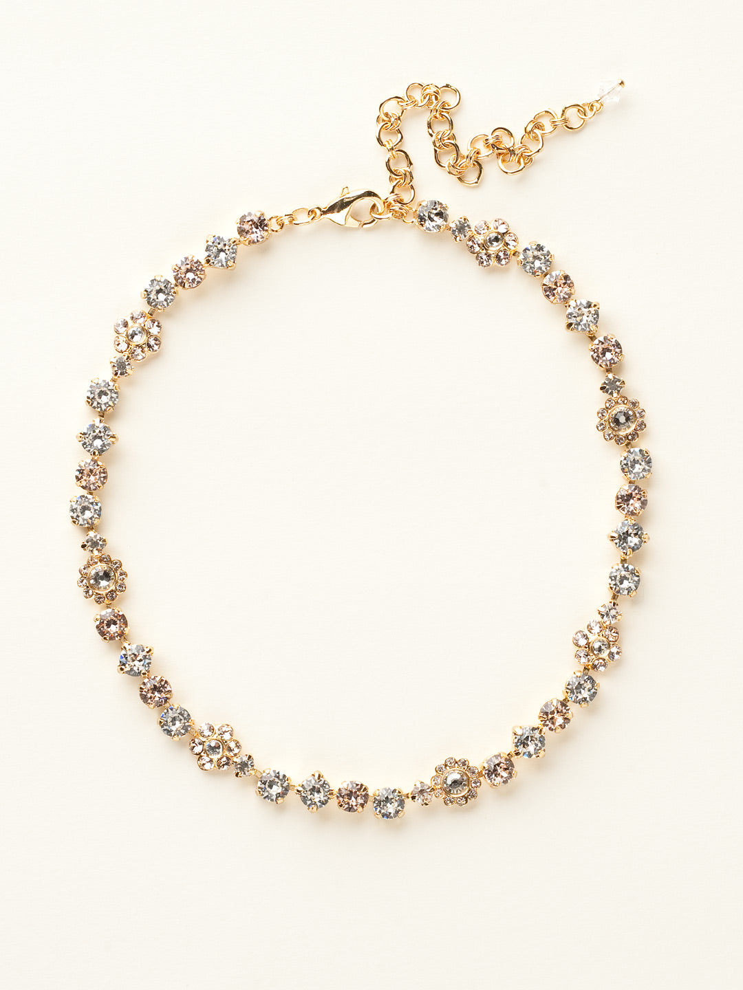 Classic Floral Tennis Necklace - NBE2BGCCL