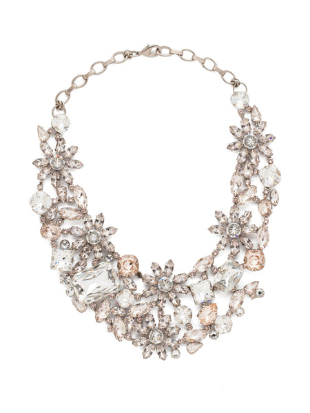 Floral Collar Statement Necklace - NBT56ASPLS - Sorrelli