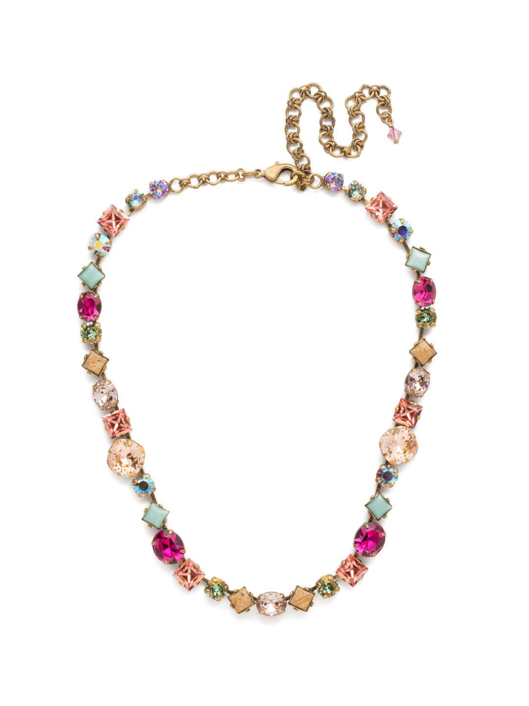 Sorelli necklace with pink, red, outlet and lavender stones