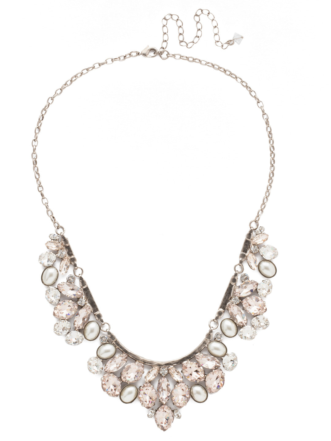 Floral Crystal Cluster Classic Necklace - NCY2ASPLS - Sorrelli