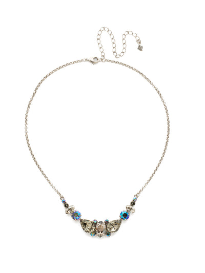 Crysanthemum Statement Necklace - NDN4ASCRO - A sweet, petite style whose whimsical design adds just the right amount of flair to any look. From Sorrelli's Crystal Rock collection in our Antique Silver-tone finish.