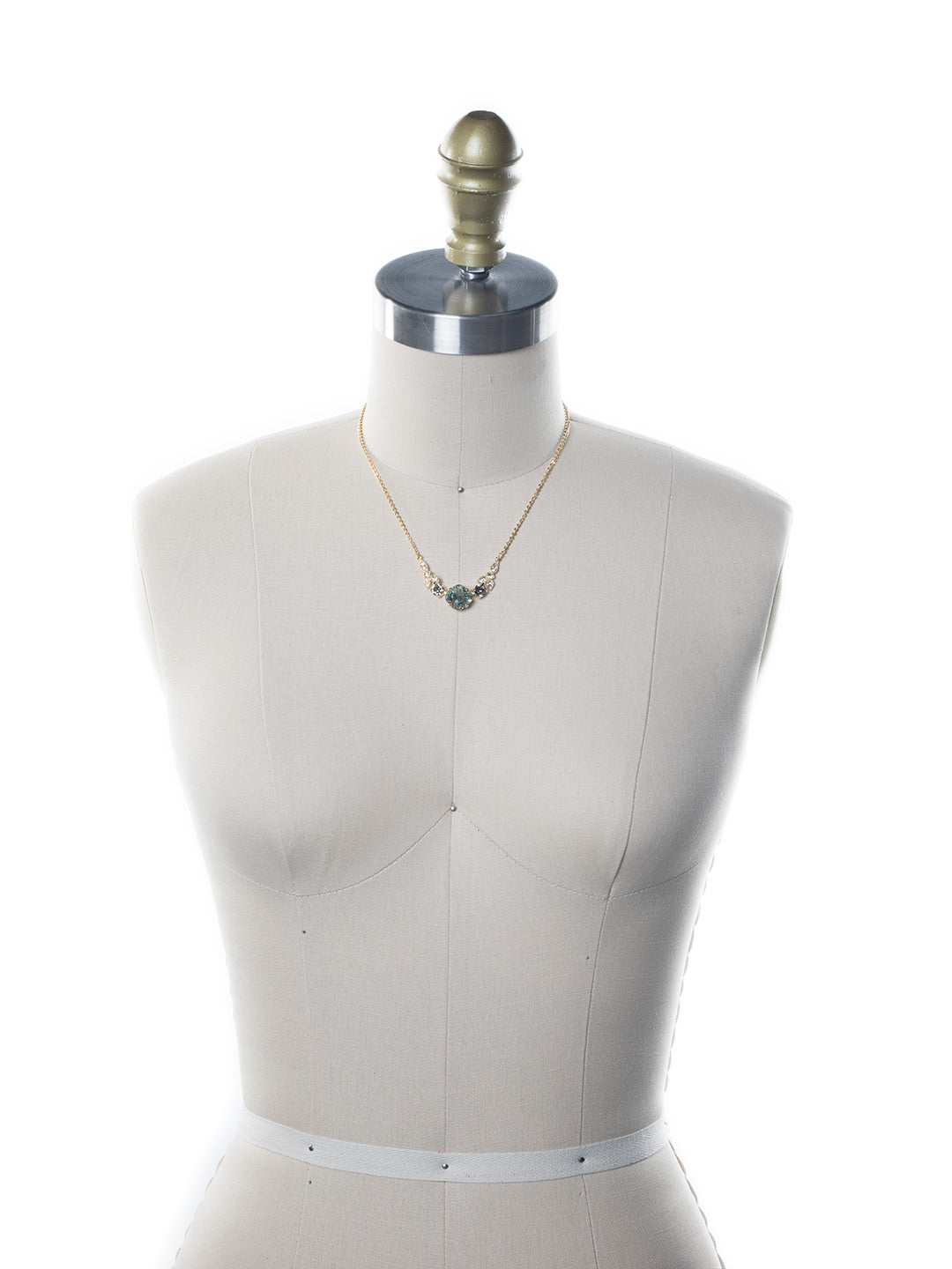 Decidedly Deco Tennis Necklace - NDP20BGLBH - <p>An enchanting emerald cut stone is crowned with an ornate crystal-encrusted design. From Sorrelli's Laguna Beach collection in our Bright Gold-tone finish.</p>