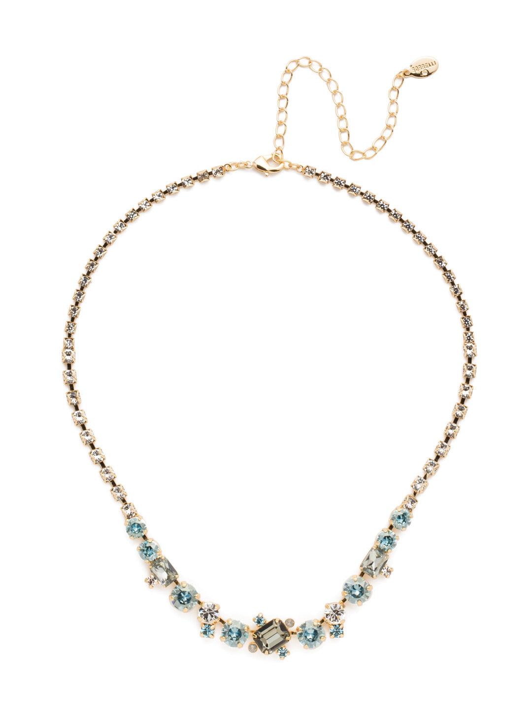 Tinsley Tennis Necklace - NEN17BGLBH - <p>The Tinsley Statement Necklace exudes drama. Every inch is encrusted in sparkling crystals competing to be noticed. Fasten it on when you're looking for some attention. From Sorrelli's Laguna Beach collection in our Bright Gold-tone finish.</p>