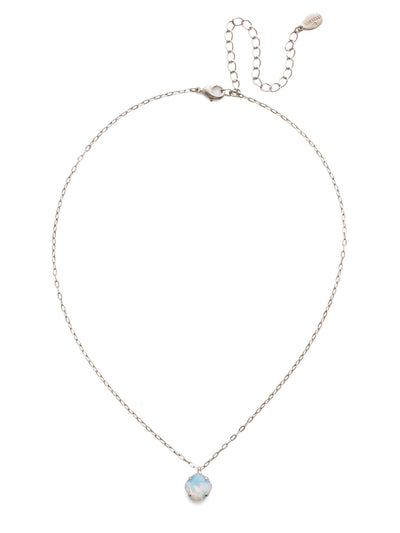 Siren Pendant Necklace - NEP22ASWO - <p>With a cushion-cut crystal and delicate chain, the Siren Pendant  will add a litle sparkle to your everyday look. From Sorrelli's White Opal collection in our Antique Silver-tone finish.</p>