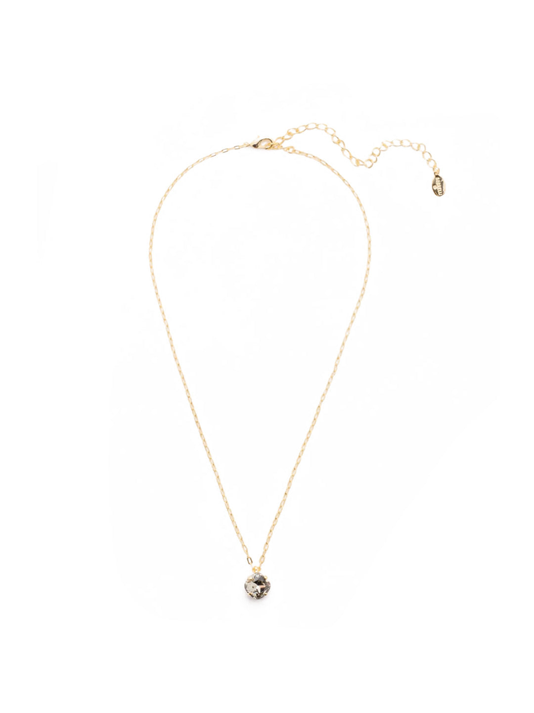 Siren Pendant Necklace - NEP22BGBD - <p>With a cushion-cut crystal and delicate chain, the Siren Pendant  will add a litle sparkle to your everyday look. From Sorrelli's Black Diamond collection in our Bright Gold-tone finish.</p>