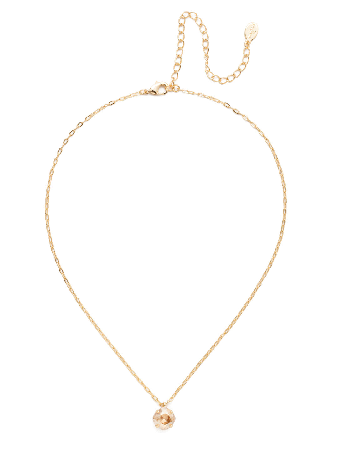 Siren Pendant Necklace - NEP22BGDCH - <p>With a cushion-cut crystal and delicate chain, the Siren Pendant  will add a litle sparkle to your everyday look. From Sorrelli's Dark Champagne collection in our Bright Gold-tone finish.</p>