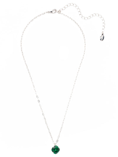 Siren Pendant Necklace - NEP22RHEME - With a cushion-cut crystal and delicate chain, the Siren Pendant  will add a litle sparkle to your everyday look. From Sorrelli's Emerald collection in our Palladium Silver-tone finish.