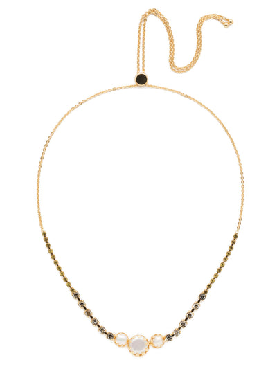 Katarina Tennis Necklace - NEP2BGCSM - <p>Perfectly pretty, that's the Katarina Tennis Necklace. Adjust its tried-and-true trio of pearls surrounding by sparkling round crystals to your desired length and you're good to go. From Sorrelli's Cashmere collection in our Bright Gold-tone finish.</p>