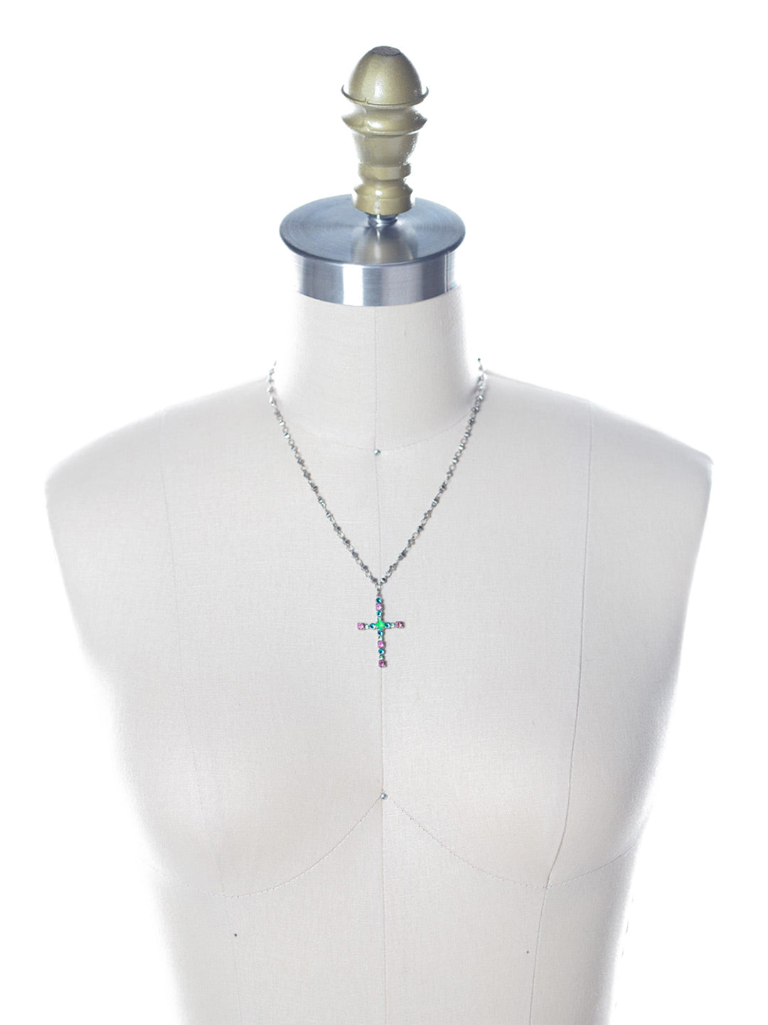 Gold Classic Diamante Cross Necklace in 2023  Cross necklace, Necklace,  Wide choker necklace