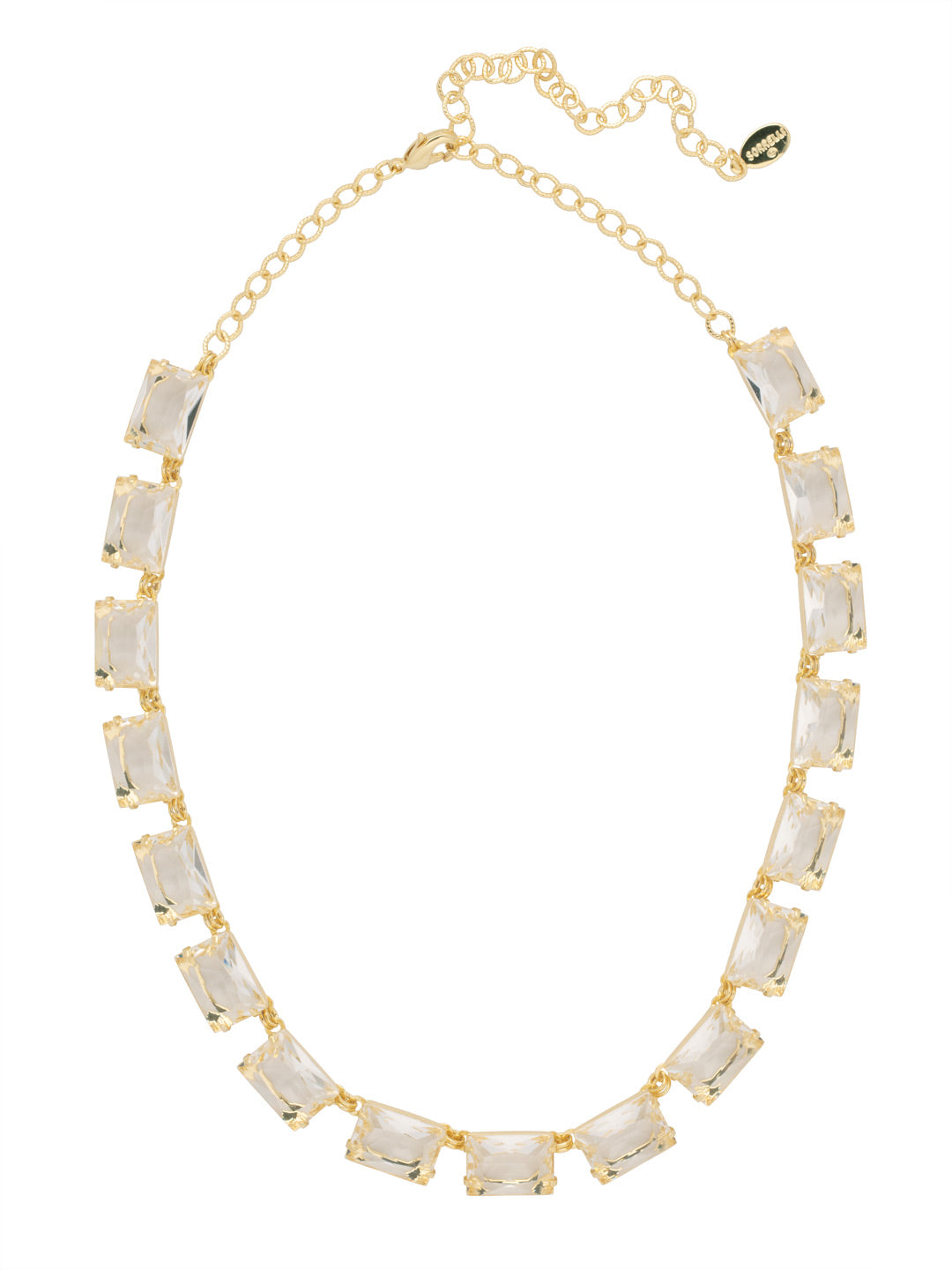 Julianna Tennis Necklace - NFJ9BGCRY - <p>The Julianna Tennis Necklace features a repeating line of emerald cut crystals on an adjustable chain, secured with a lobster claw clasp. From Sorrelli's Crystal collection in our Bright Gold-tone finish.</p>