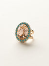 Glamorous Oval-Cut Cocktail Ring