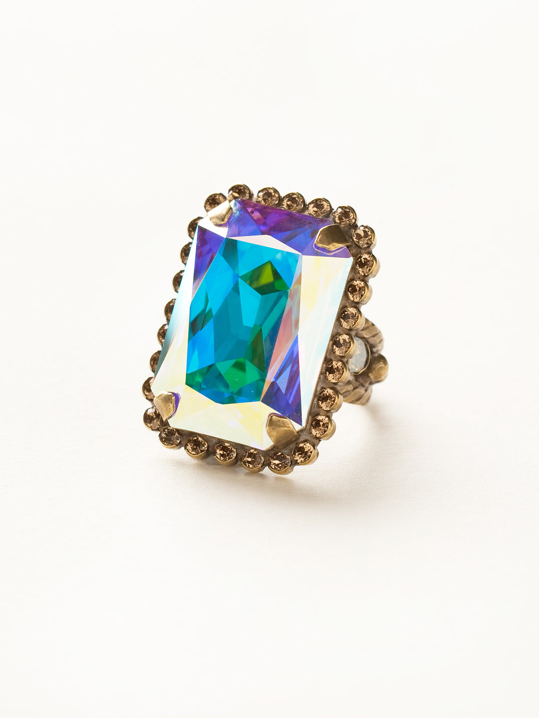 Luxurious Emerald-Cut Cocktail Ring - RBT69AGAMA