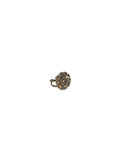 Charming Crystal Bloom Cocktail Ring - RBT78ASSNB - <p>Charming clusters of crystals in a subtle floral design make this ring a stand-out Ring size: 7 (US) From Sorrelli's Snow Bunny collection in our Antique Silver-tone finish.</p>