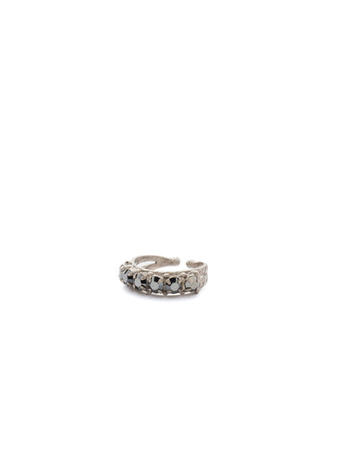 Slim Crystal Cocktail Ring - RCR111ASMMO - <p>Small round stones align in a slim ring that is perfect for stacking and layering with others! Wear one or wear some, you can never have too much sparkle! Ring size: 7 (US) From Sorrelli's Midnight Moon collection in our Antique Silver-tone finish.</p>