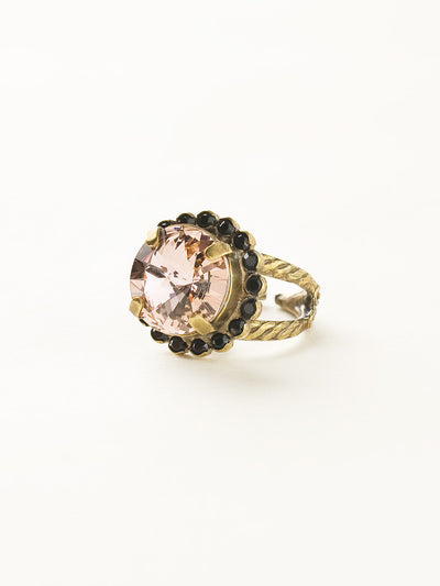 Round Cut Cocktail Ring - RCR60AGBF - <p>Antique inspired and perfect for everyday! Wear this ring for a little extra sparkle on your digits! Ring size: 7 (US) From Sorrelli's Black Fringe collection in our Antique Gold-tone finish.</p>