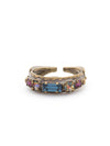 Petite Stackable Baguette Crystal Cocktail Ring