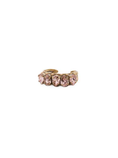 Carbon Copy Cocktail Ring - RDN9AGPP - <p>Five teardrop crystals align in this monochromatic stunner. Ring size: 7 (US) From Sorrelli's Pink Peony collection in our Antique Gold-tone finish.</p>