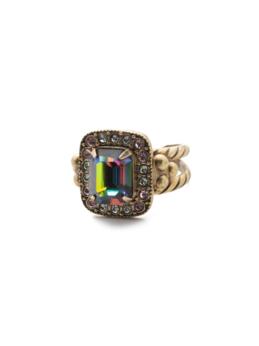 Opulent Octagon Cocktail Ring - RDQ41AGIRB