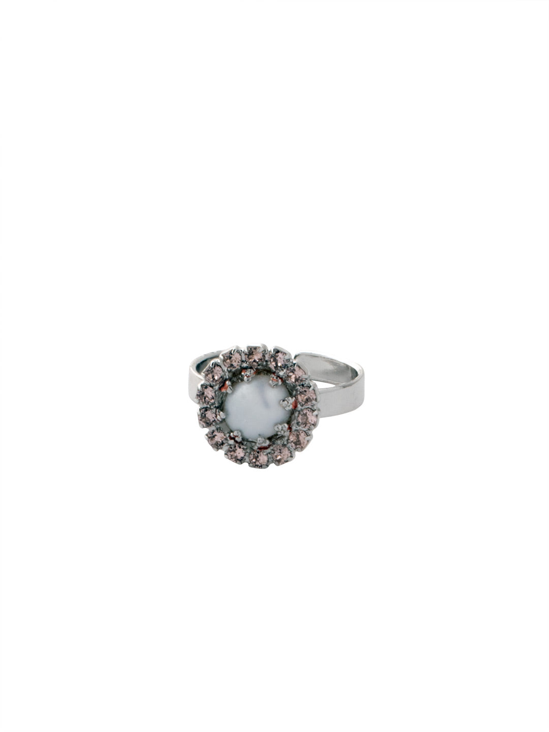 Shoshanna Halo Band Ring - RFC30PDSNB - <p>The Shoshanna Halo Band Ring features a classic halo set freshwater pearl on an adjustable ring band. From Sorrelli's Snow Bunny collection in our Palladium finish.</p>